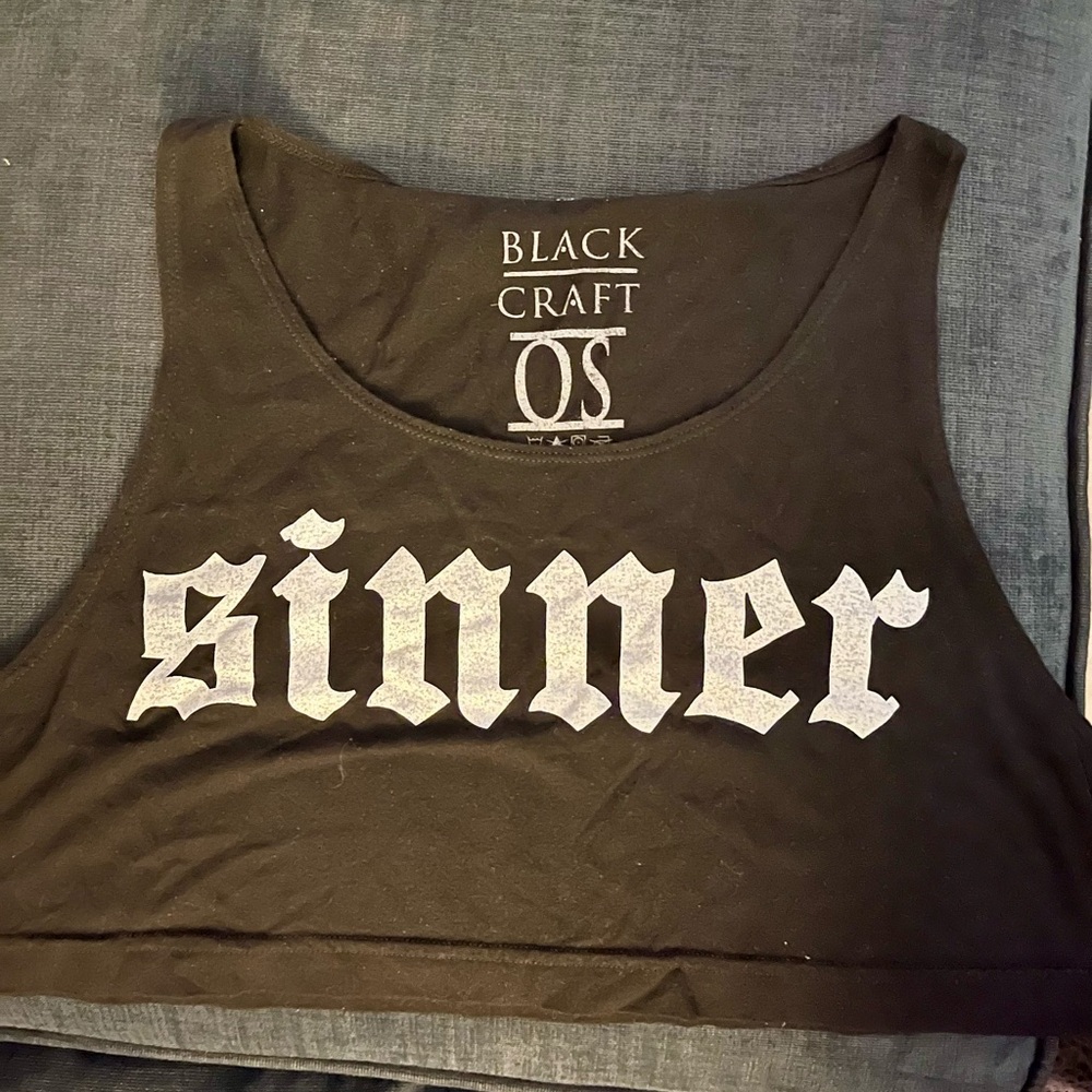 Women's Blackcraft cropped Sinners tank top